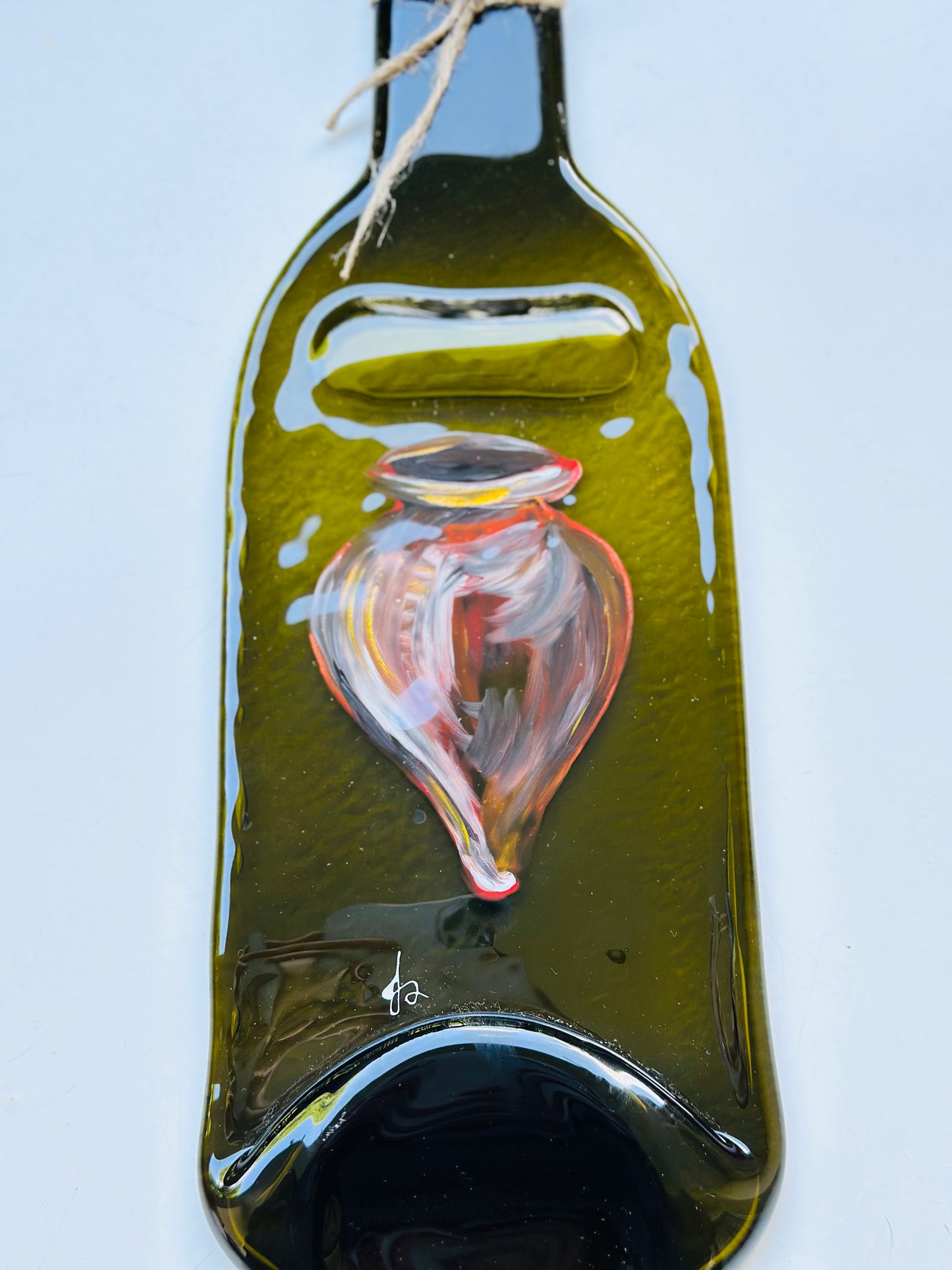 Plateau en forme de bouteille QVEVRI( ყველის დაფა “ქვევრი”)30x11cm