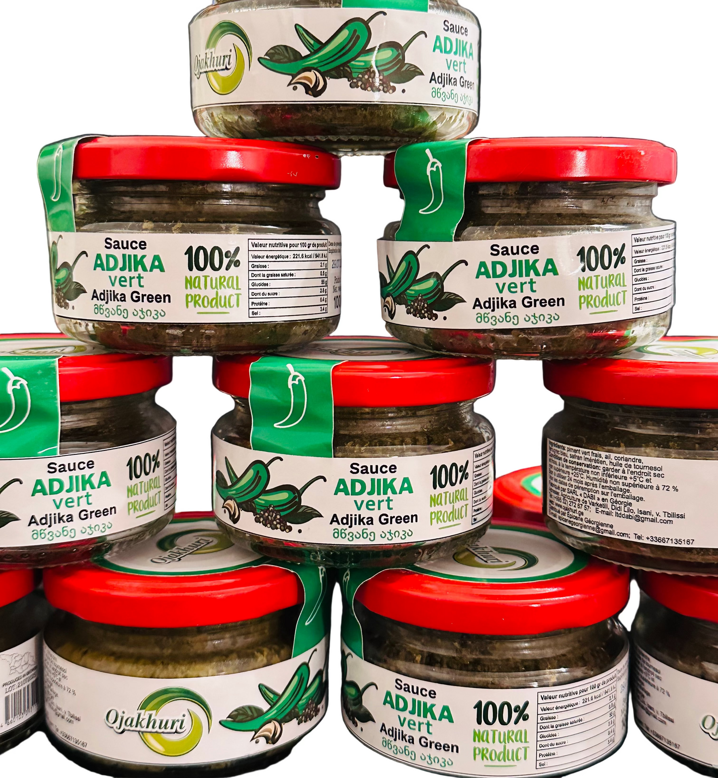 Adjika vert piquant( ცხარე მწვანე აჯიკა)100g