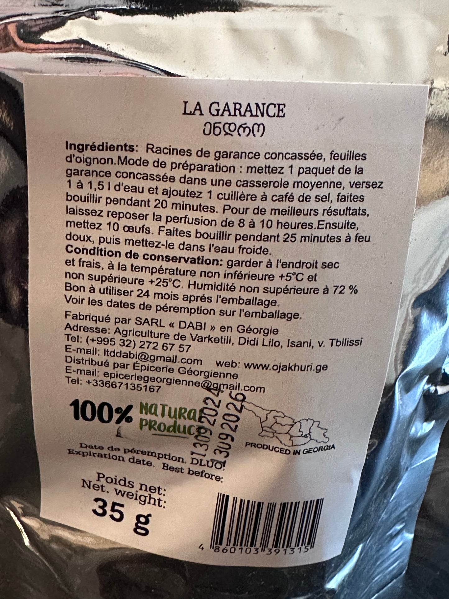 La garance( ენდრო, Endro)35gr