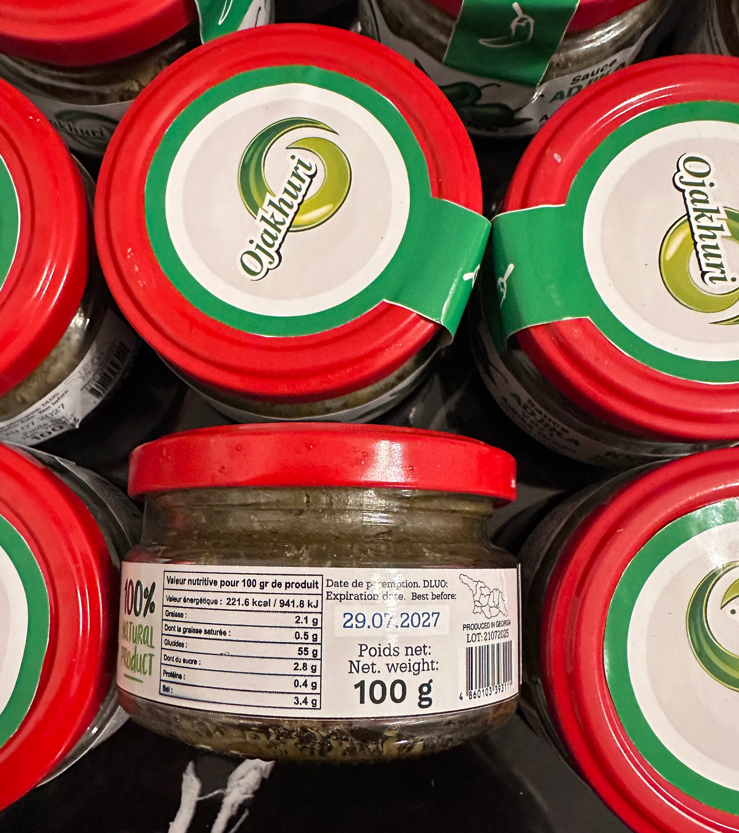 Adjika vert piquant( ცხარე მწვანე აჯიკა)100g